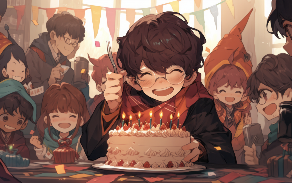 Harry potter en su cumpleaños