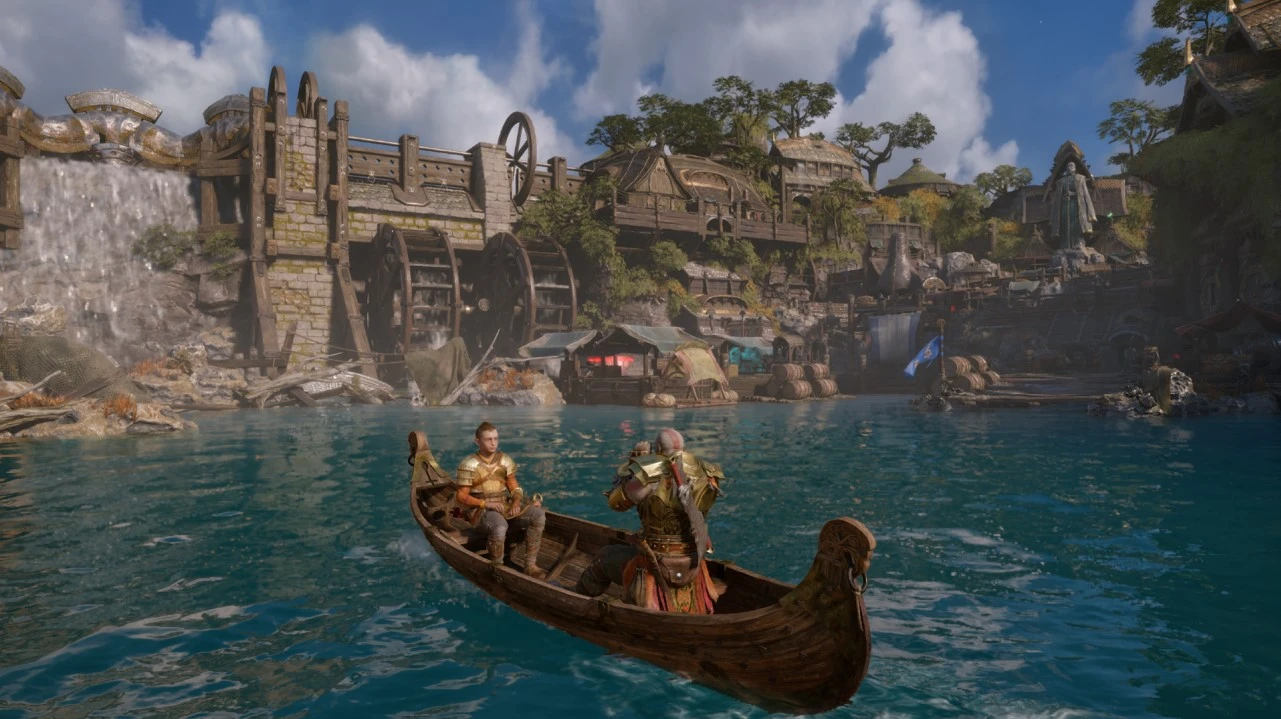Kratos y Atreus en barca