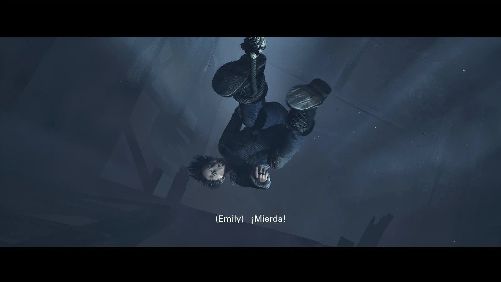 Emily colgada en Until Dawn