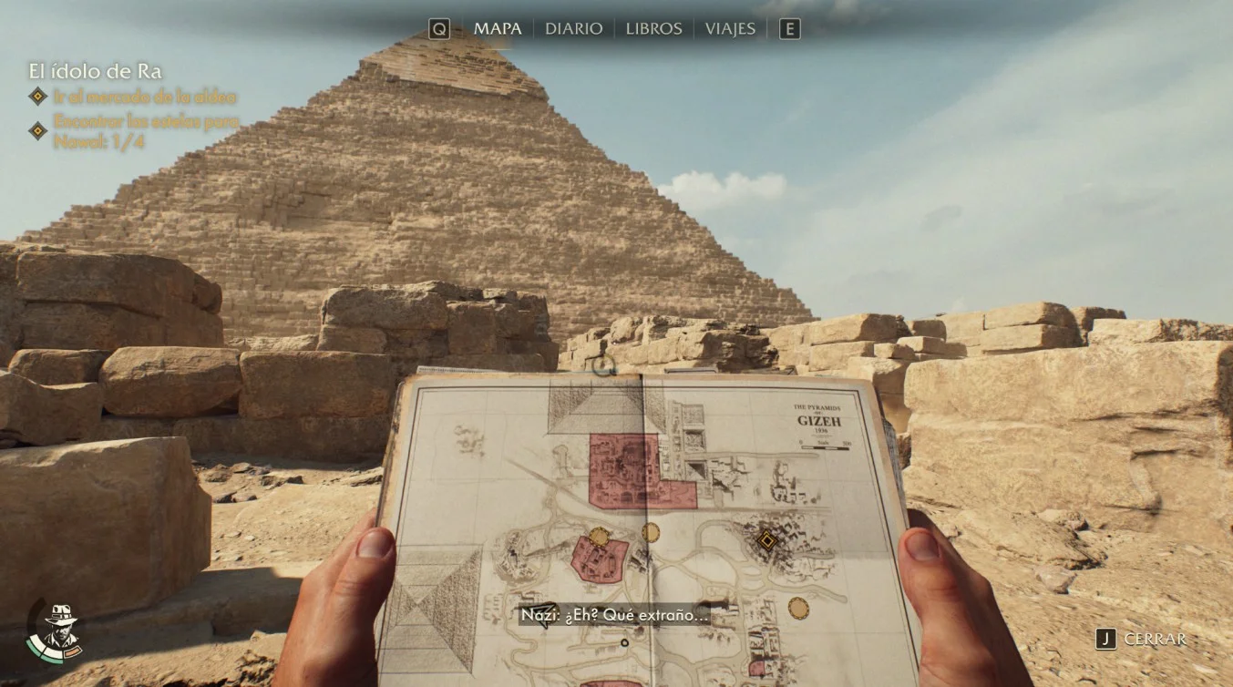 Indiana Jones explorando Giza.