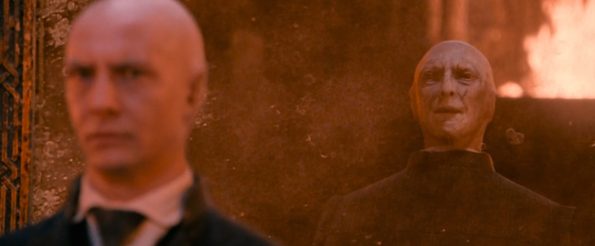 El rostro de Voldemort en la nuca de Quirrell