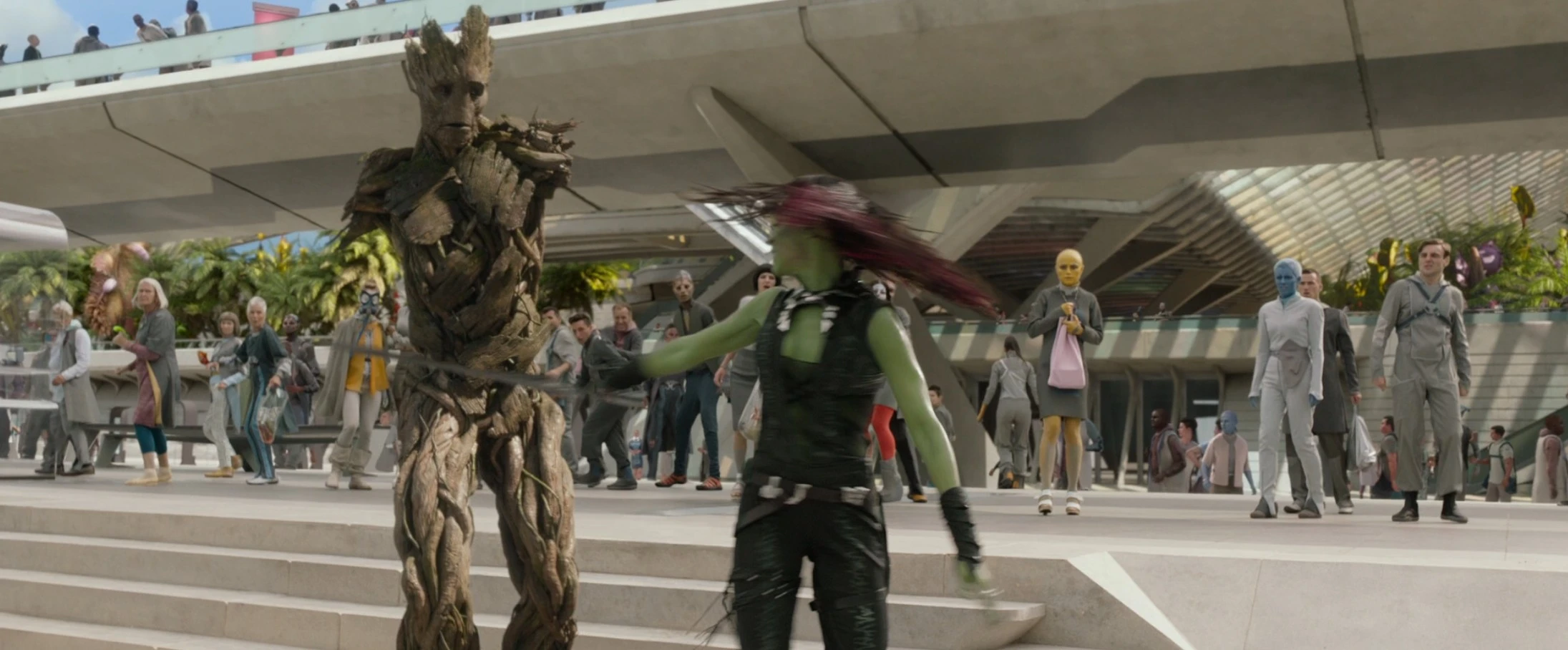 Groot contra Gamora.
