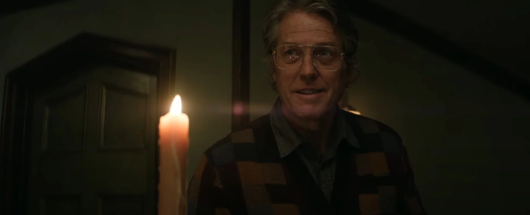 La sonrisa diabólica de Hugh Grant en Heretic.