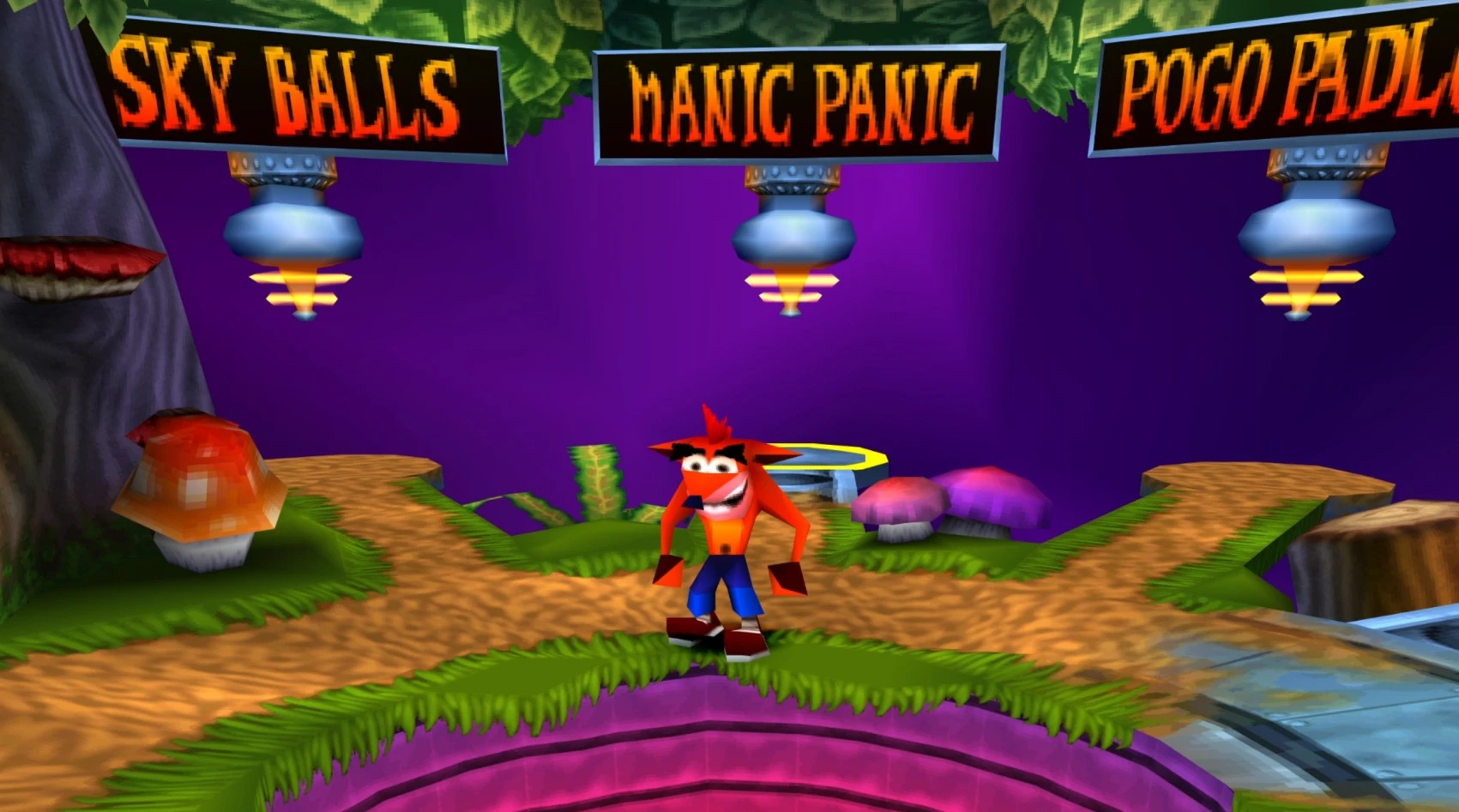 Hub central de Crash Bash.