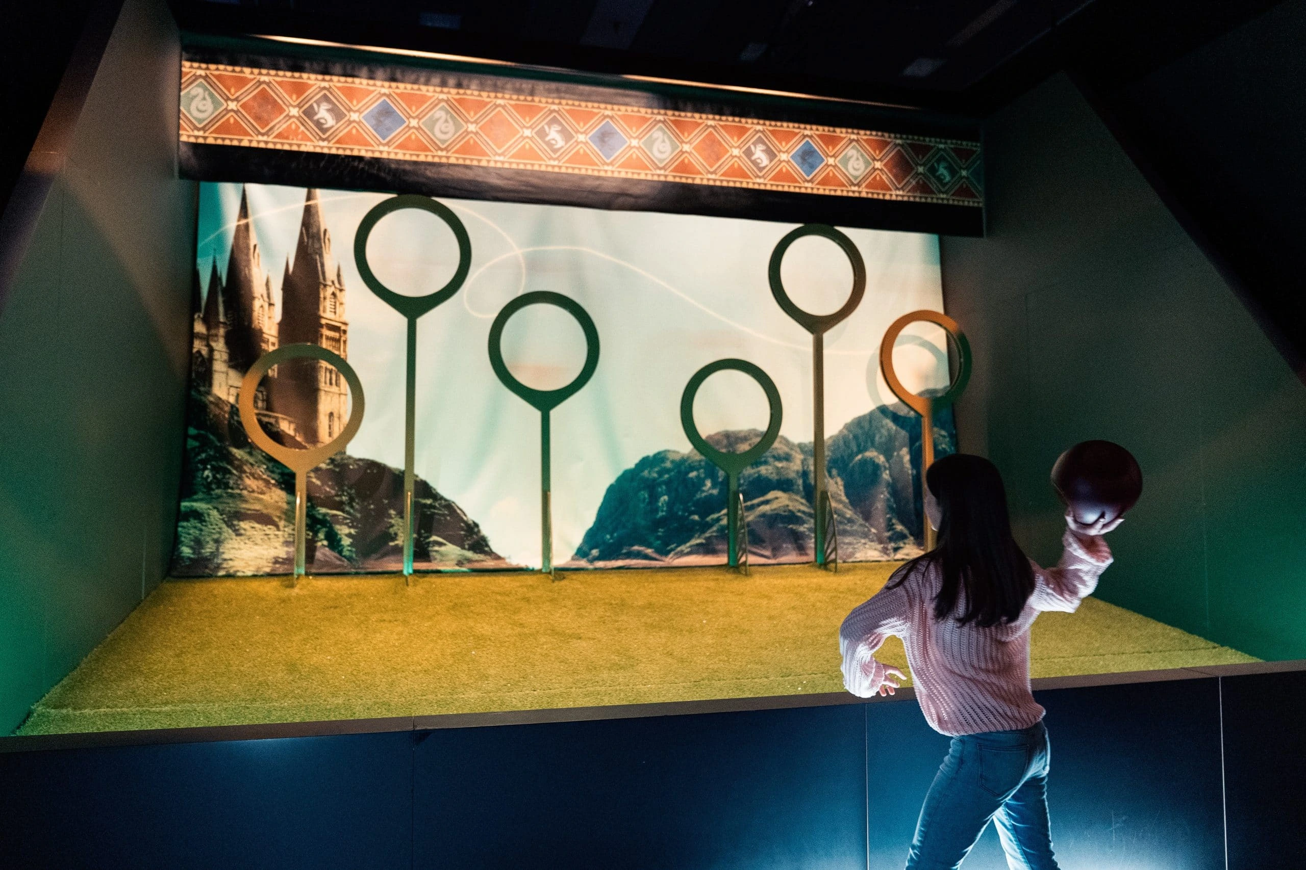 El juego interactivo de la parte dedicada al quidditch.