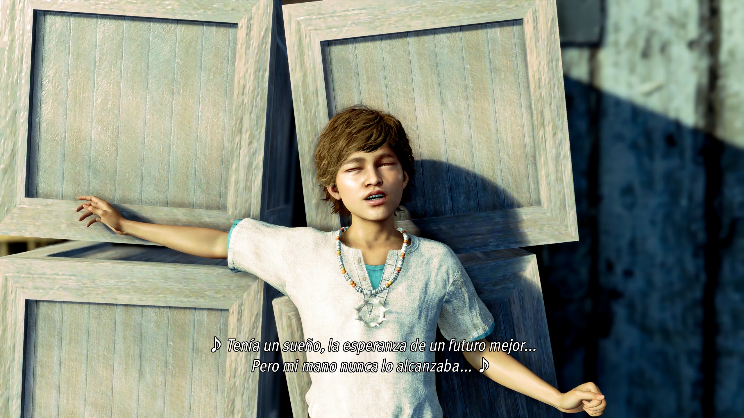 Noah cantando Song of Departure: Journey to the New World.