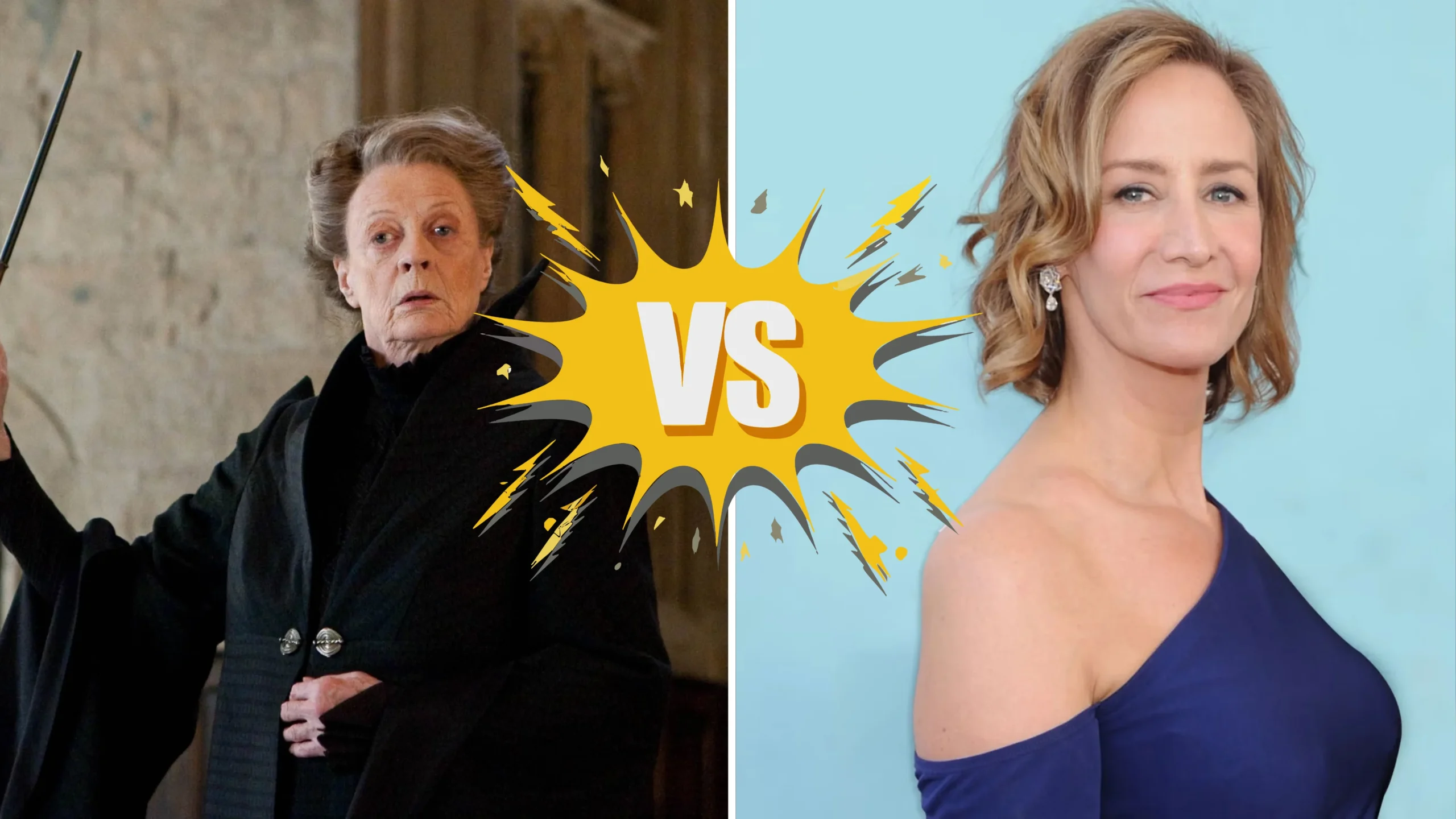 Comparativa entre la antigua y la nueva actriz de Minerva McGonagall para la nueva serie de Harry Potter.
