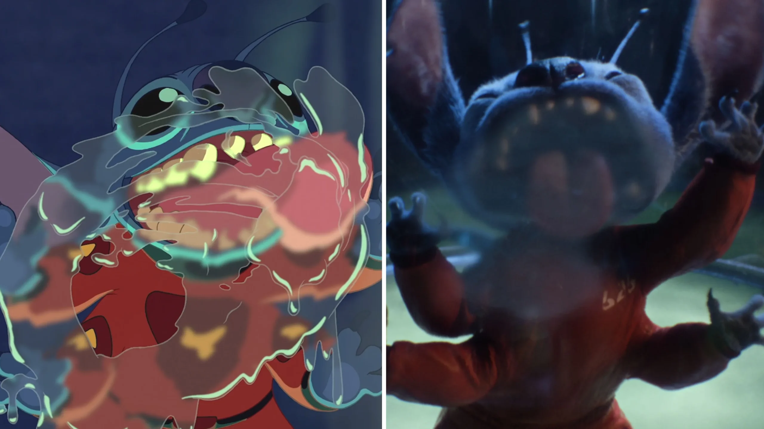 Stitch (2002) vs. Stitch (2025) comparación.