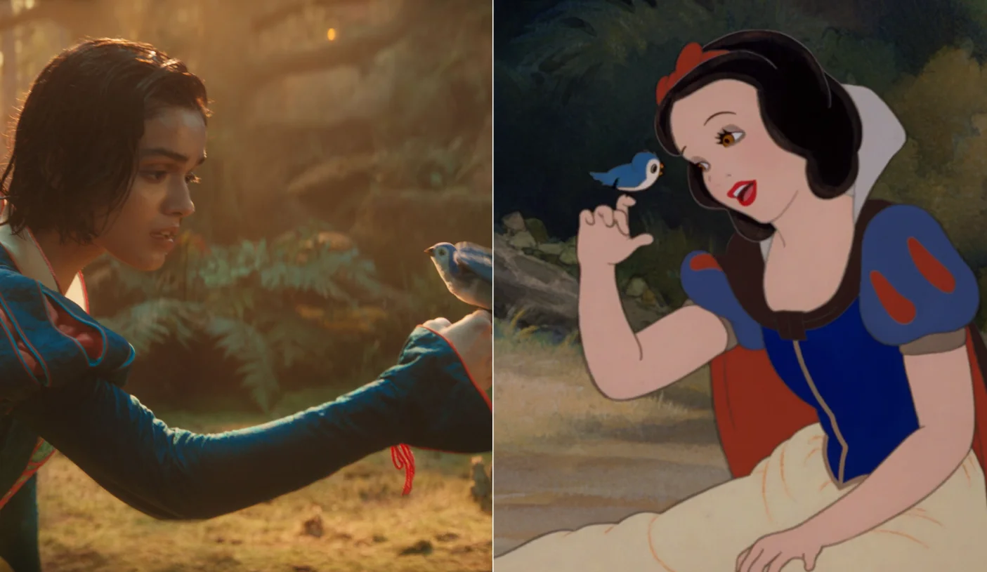 Comparativa Blancanieves 1937 vs. 2025.