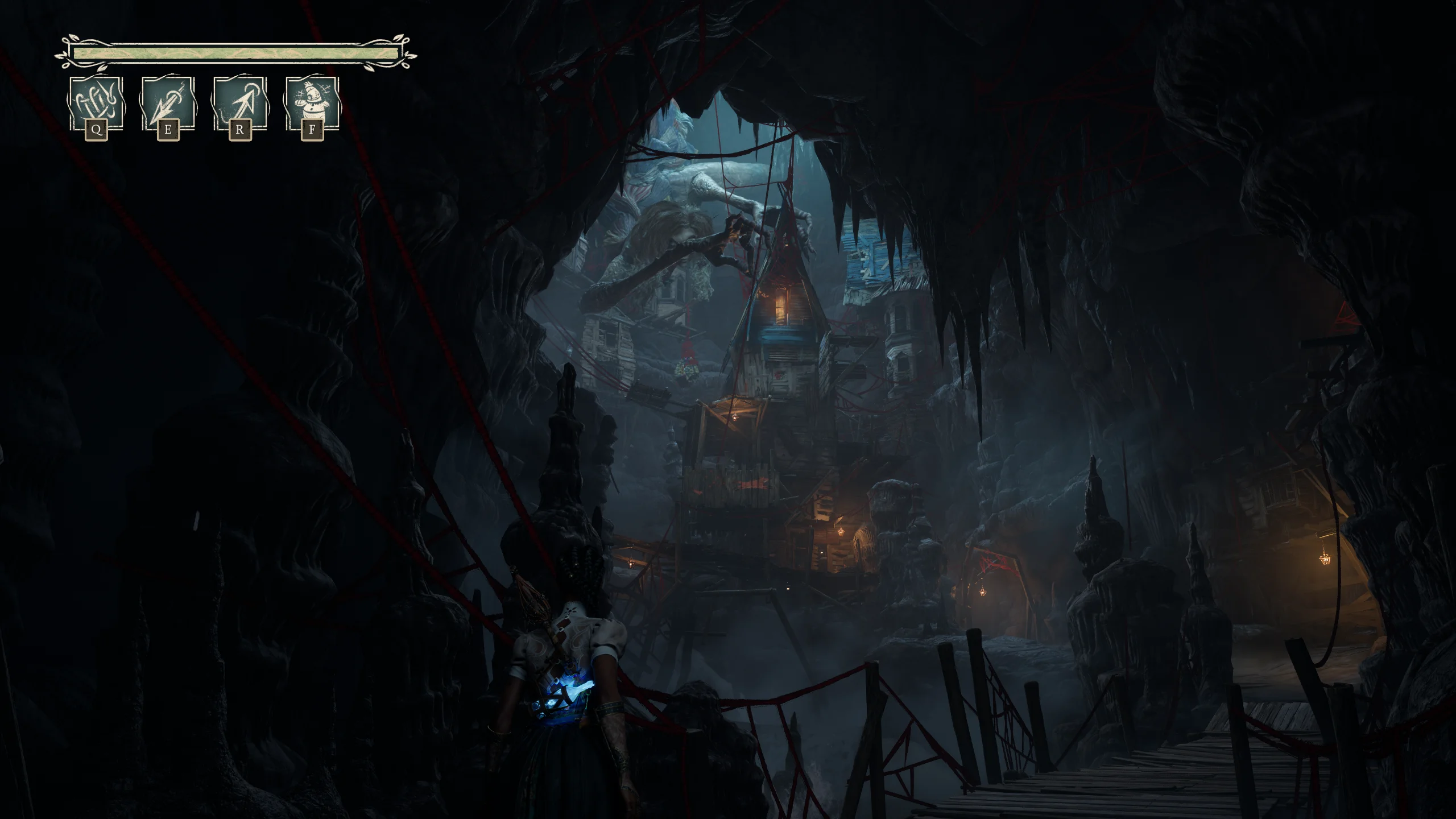 Cueva de araña en South of Midnight.