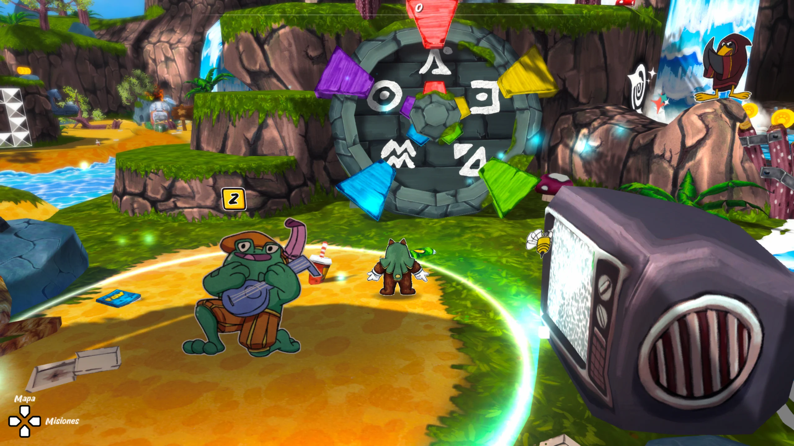 Puzle de colores en Ruffy and the Riverside.